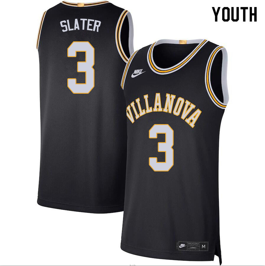 Youth #3 Brandon Slater Villanova Wildcats College Basketball Jerseys Sale-Black - Click Image to Close